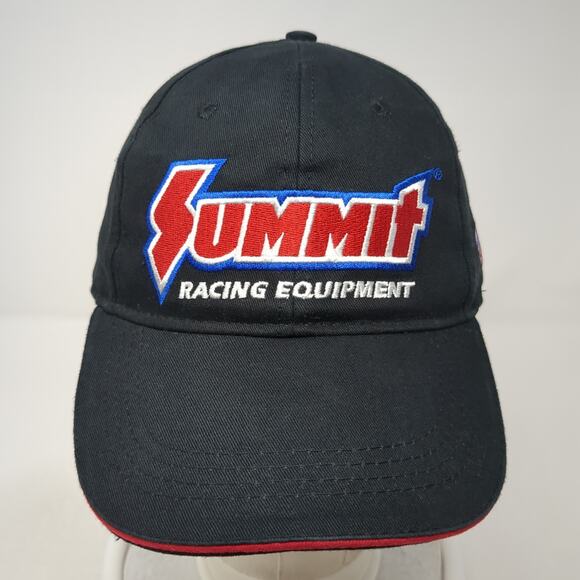 Summit Racing Equipment Lightning U.S. Flag Strapback Baseball Cap Black OS - Picture 2 of 10